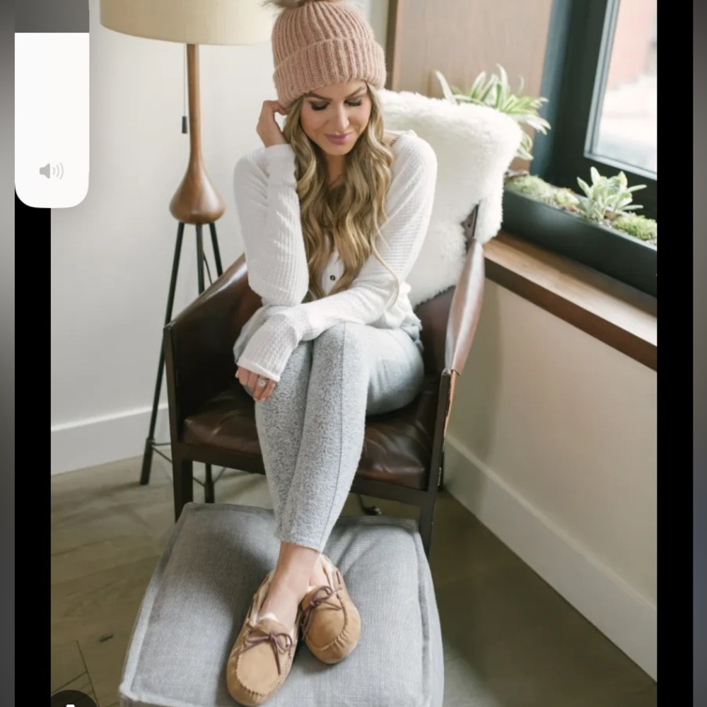 UGG Chestnut Suede Moccasin Slippers